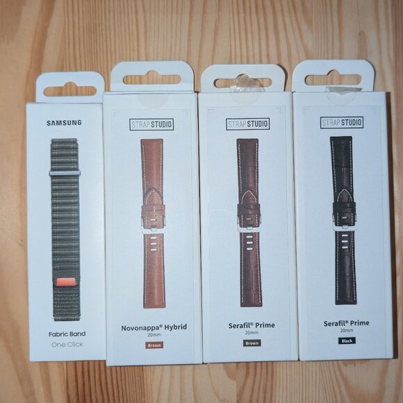 Lot of 4 Galaxy Watch Bands – StrapStudio & Samsung Fabric Band (20mm) - Picture 1 of 2